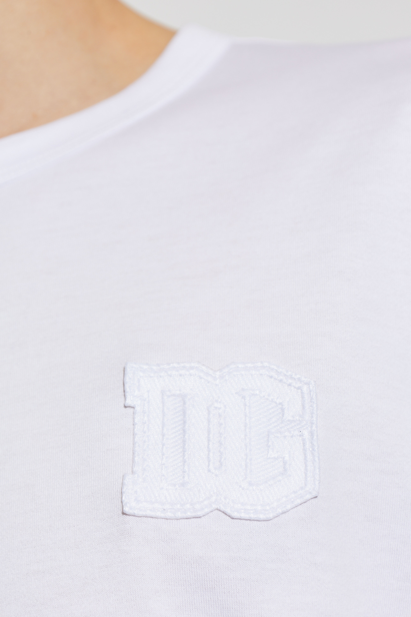 White T-shirt with embroidered logo Dolce & Gabbana - Vitkac Italy
